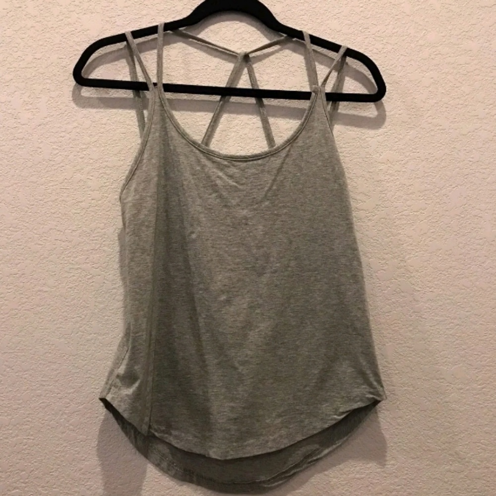 Free People heathered gray strappy tank